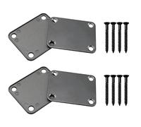 MEETOOT - Piastra per collo per chitarra elettrica, jazz, basso, metallo, 2 pezzi, colore: nero
