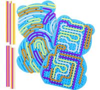 Meetory Autismo Sensory Activity Board, giocattolo bifacciale autismo sensoriale per lenire, ansia, ADHD e bambini autistici, adatto per 3-11 anni, viene fornito con borsa da viaggio e 20 accessori