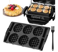 Meetory Inserto per waffle compatibile con Tefal OptiGrill XL, 4 in 1 XL, 2 in 1 XL, Elite XL, Plus + XL, Elite Plus XL, inserto riutilizzabile in silicone per waffle belghe