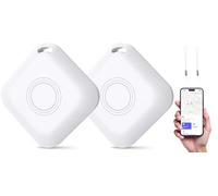 MEETOWN Smart Tag 2 Pezzi, Localizzatore GPS Supporto Apple Dov'è, Air Tracker Tag per Portafogli, Bagagli, Borse, Zaini, Valigie, ZainiBorse (solo iOS)