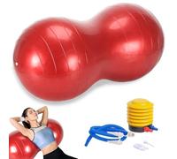 MEETOZ Peanut Ball Therapy con pompa, palla da ginnastica con pompa, palla fitness, pilates, palla sensoriale da palestra per yoga, gravidanza, fisioterapia, allenamento per bambini, allenamento di