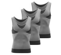 MEETWEE Canotta a Compressione da Uomo,Camicia Manica Corto Asciugatura Maglietta Senza Maniche Modellante e Snellente Body Shaper Tee Shirt Runnig Sportiva Fitness