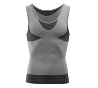 MEETWEE Canotta a Compressione da Uomo,Camicia Manica Corto Asciugatura Maglietta Senza Maniche Modellante e Snellente Body Shaper Tee Shirt Runnig Sportiva Fitness