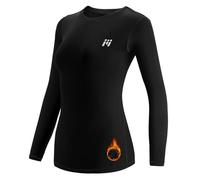 MEETWEE Maglia Termica Donna, Maglia a Manica Lunga Compression Maglietta Biancheria Intima Sport T-Shirt Baselayer da Corsa Ciclismo Fitness