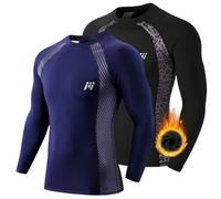 MEETWEE Maglia Termica Uomo, Maglia a Manica Lunga Compression Maglietta Biancheria Intima Sport T-Shirt Baselayer da Corsa Ciclismo Fitness