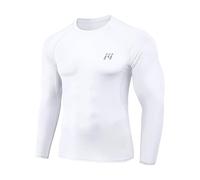 MEETWEE Maglietta Compressione Uomo Maglietta Compressione Uomo Traspirante da Asciugatura Rapida Manica Lunga Maglietta Palestra Compression Shirt Ciclismo Running Sportiva