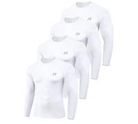 MEETWEE Maglietta Compressione Uomo Maglietta Compressione Uomo Traspirante da Asciugatura Rapida Manica Lunga Maglietta Palestra Compression Shirt Ciclismo Running Sportiva