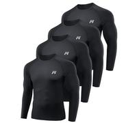 MEETWEE Maglietta Compressione Uomo Maglietta Compressione Uomo Traspirante da Asciugatura Rapida Manica Lunga Maglietta Palestra Compression Shirt Ciclismo Running Sportiva