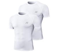 MEETWEE Maglietta Compressione Uomo Traspirante,Manica Lunga/Corta Palestra,Running,Ciclismo,Sport Intensi