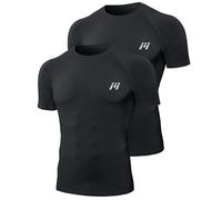 MEETWEE Maglietta Compressione Uomo Traspirante,Manica Lunga/Corta Palestra,Running,Ciclismo,Sport Intensi