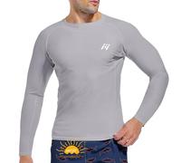 MEETWEE Maglietta da Uomo Rash Guard Rash Vest da Uomo a Maniche Lunghe,Protezione UV UPF 50+,ad Asciugatura Rapida,per Nuoto,Surf,Sport Acquatici