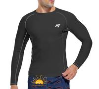 MEETWEE Maglietta da Uomo Rash Guard Rash Vest da Uomo a Maniche Lunghe,Protezione UV UPF 50+,ad Asciugatura Rapida,per Nuoto,Surf,Sport Acquatici