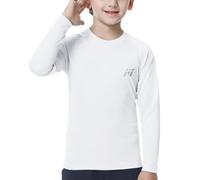 MEETWEE Ragazzi Rash Guard - Maglietta Nuoto Manica Lunga UV Protezione, UPF50+ Costume da Bagno per Bambini per Surf Beach Pool