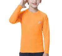 MEETWEE Ragazzi Rash Guard - Maglietta Nuoto Manica Lunga UV Protezione, UPF50+ Costume da Bagno per Bambini per Surf Beach Pool