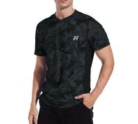 MEETWEE Rash Guards Uomo, Manica Corta Maglietta Sportiva Maglia Protettiva Anti UV Magliette Sportive T-Shirt Short Sleeve Piscina Running, Protezione Solare UPF 50+