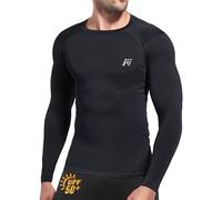 MEETWEE Rashguard Uomo a Maniche Lunghe,Maglia da Bagno con Protezione UV UPF 50+,Asciugatura Rapida e Tessuto Compressivo Traspirante per Surf