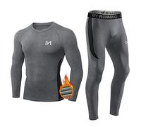 MEETYOO Biancheria Intima Termica Uomo, Sportiva Set di Biancheria Intima Base Layer Windstopper per Lo Allenamento Sci Corsa