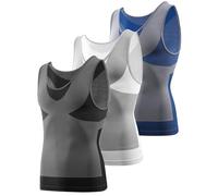 MEETYOO Canotta a Compressione da Uomo,Camicia Compressione Asciugatura Maglietta Senza Maniche Modellante e Snellente Body Shaper Tee Shirt Runnig Sportiva Fitness