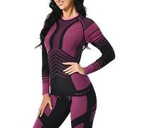 MEETYOO Intimo Termico Donna Traspirante Set Pantaloni e Maglia Termica Donna Biancheria Intima Termica per Sci Sport Elastica e Asciugatura Rapida
