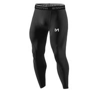 MEETYOO Kompressionshose Herren Sport Leggings, Colore: Nero, L Uomo