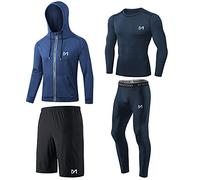 MEETYOO Maglietta a Compressione da Uomo, Leggings Sportivi, Pantaloni da Corsa, Maglietta Funzionale da Uomo, Pantaloni a Compressione, Abbigliamento Funzionale per Corsa, Palestra, Fitness