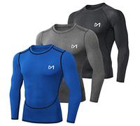 MEETYOO Maglietta Compressione Uomo, Maglie Maniche Lunghe/Corta T Shirt Sportiva per Corsa Ciclismo Fitness