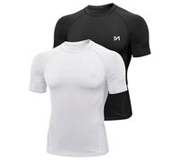 MEETYOO Maglietta Compressione Uomo, Maglie Maniche Lunghe/Corta T Shirt Sportiva per Corsa Ciclismo Fitness