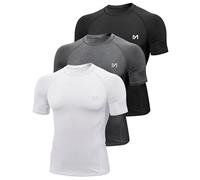 MEETYOO Maglietta Compressione Uomo, Maglie Maniche Lunghe/Corta T Shirt Sportiva per Corsa Ciclismo Fitness