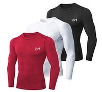 MEETYOO Maglietta Compressione Uomo, Maglie Maniche Lunghe T Shirt Sportiva per Corsa Ciclismo Fitness