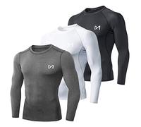 MEETYOO Maglietta Compressione Uomo, Maglie Maniche Lunghe/Corta T Shirt Sportiva per Corsa Ciclismo Fitness