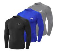 MEETYOO Maglietta Compressione Uomo,Uomo Maglie Maniche Corta/Lunghe T Shirt Sportiva per Corsa Ciclismo Fitness