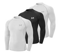 MEETYOO Maglietta Compressione Uomo,Uomo Maglie Maniche Corta/Lunghe T Shirt Sportiva per Corsa Ciclismo Fitness