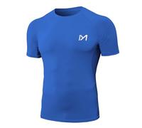 MEETYOO Maglietta Uomo, Maglia a Manica Corta Compressione T Shirt Sportiva per Corsa Ciclismo Fitness