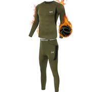 MEETYOO Set di Biancheria Intima Termica da Uomo, Lunga e Funzionale, Traspirante, a Compressione, per Allenamento, Sci, Corsa, Escursionismo