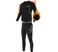 MEETYOO Thermounterwäsche Herren Set di Biancheria Intima Termica da Uomo, Nero