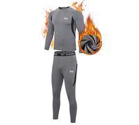 MEETYOO Set di Biancheria Intima Termica da Uomo, Lunga e Funzionale, Traspirante, a Compressione, per Allenamento, Sci, Corsa, Escursionismo