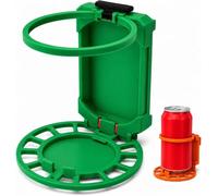 MEEVINWH Foldable Belt Drink Holder, 3D Printed Hands Free Beverage Carrier Clip Waist Cup Caddy for Coffee Cup And Travel Mug,Outdoor Camping BBQ Fishing Hands Free Convenient(Green)