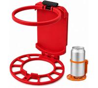 MEEVINWH Foldable Belt Drink Holder, 3D Printed Hands Free Beverage Carrier Clip Waist Cup Caddy for Coffee Cup And Travel Mug,Outdoor Camping BBQ Fishing Hands Free Convenient(Red)