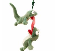 MEEVINWH Funny Magnetic Screaming Lizard Plush Toy, Ugly Cute Gecko Stuffed Animal with Sound Effects, Magnetic Hanging Doll for Couples Friends, Novelty Desk Decor Gift for Teens Adults(2pcs)