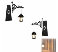 MEEVINWH Library Lantern-Decorative Bookshelf Lighting,Reading Book Shelf Lights For Bookworms,Antique Led Books Nook Lamp Ornament For Study Reading Corner Home Library,Whimsical Gift(2pcs)