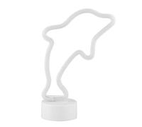 MEEVINWH Luce notturna a LED al neon a forma di delfino, piccola lampada da camera per la decorazione