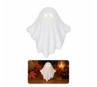 MEEVINWH Luminous Ghost Ornament, 2026 New Mini Glowing Ghosts Table Decor With Warm LED Light,Halloween Decor Mini Ghost Light,Cartoon Resin Sculpture For Home Halloween Party