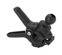 MEEVINWH Morsetto per manubrio, base in lega di alluminio, morsetto per barra con sfera antiscivolo da 2,5 cm, clip a molla per montaggio su binario per tubo rotondo da scrivania