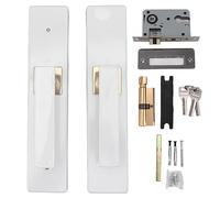 MEEVINWH Set di serrature a leva per porte Set di maniglie per porte di bloccaggio Maniglia a leva per porta d'ingresso con chiave per bagno Camera da letto bianca