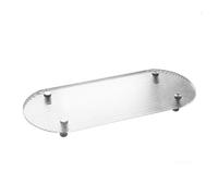 MEEVINWH Vassoio da toilette trasparente Vassoio da tavolino ampiamente utilizzato in stile acrilico trasparente per il bar caffetteria 'ufficio familiare (Ovale)