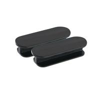 MeevrgR 2 maniglie autoadesive per porte scorrevoli, 2 pezzi, in plastica e legno, adatte per cucina e casa, la maniglia è quella di utilizzare applicazioni in vetro (nero)