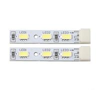 MeevrgR 2 PZ Lampada a Striscia LED per Haier Frigo Light Bar 0064001874 Parti di Ricambio Efficiente Energetico Illuminazione Interna Bianco FR-4 Materiale 4.5x0.75cm