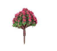 MeevrgR 20 mini alberi da 3 cm per fiori rosa, decorazione realistica per il layout del treno, giardino fatato fai da te, tavolo di sabbia e accessori per la costruzione di scene