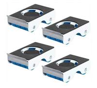 MeevrgR 4 attrezzi per il trasporto di mobili, 4 pezzi, 4 pezzi, in gomma, per un trasporto senza sforzo e altri pezzi di grandi dimensioni (bianco)