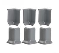 MeevrgR Blocchi angolari per battiscopa alti 5,4 cm, connettori angolari per base a parete in ABS, con 3 parti interne e 3 esterne, facile installazione per battiscopa (grigio S)